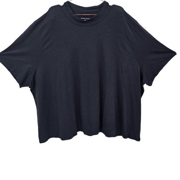 Universal Standard Womens 6X Navy Modern Mock‎ Neck Tee NWT - Picture 4 of 5